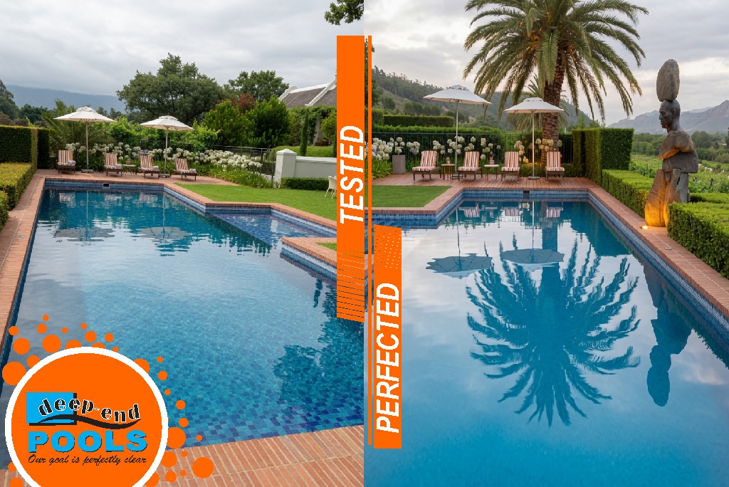 deep-end-pools-leeu-collection-lqf-main-pool-tested-perfected-maintenance Tested & Perfected – Professional water testing and crystal clear LQF Main Pool at Leeu Collection after expert maintenance by Deep-End Pools
