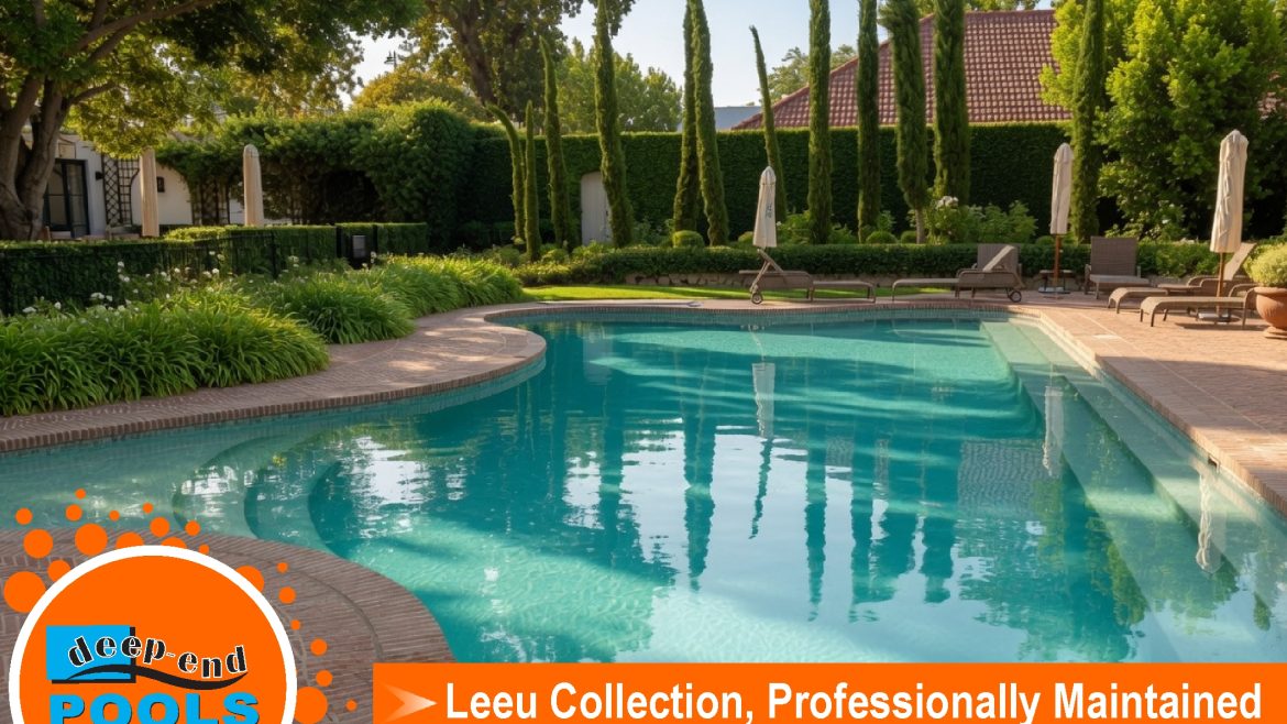 deep-end-pools-leeu-collection-main-pool-maintenance-crystal-clear-water Crystal clear main pool at Leeu Collection after professional maintenance. Deep-End Pools keeps the stunning main pool at Leeu Collection sparkling with intensive cleaning, precise chemical balancing, and surface polishing for a consistently high-end visual impression.