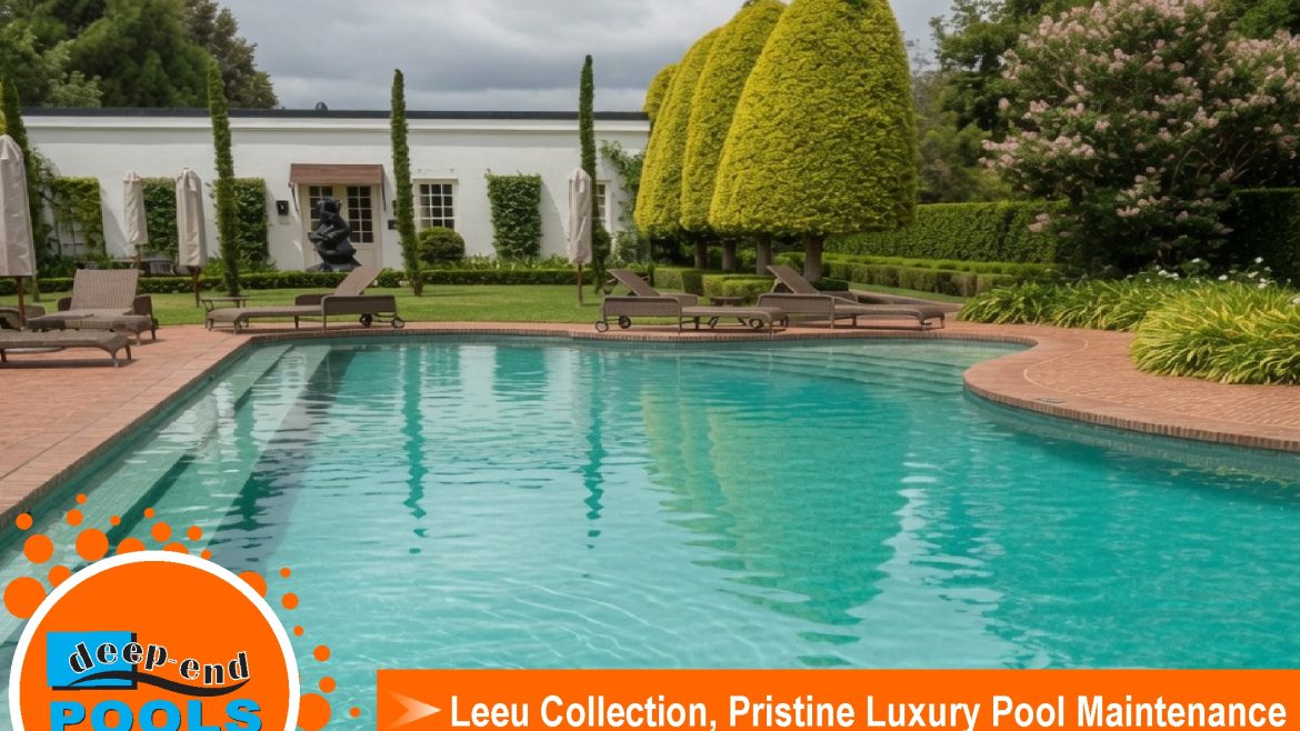 deep-end-pools-leeu-collection-main-pool-maintenance-overview Luxurious large main pool with crystal clear turquoise water at Leeu Collection, professionally maintained by Deep-End Pools for a stunning high-end look