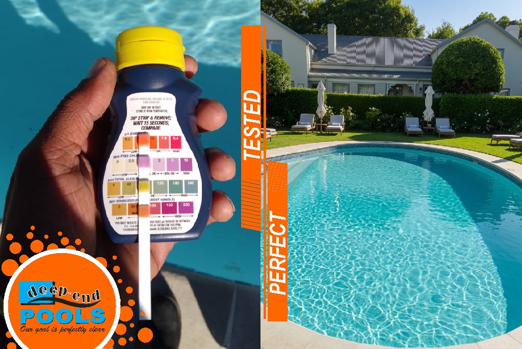 deep-end-pools-leeu-collection-max-pool-tested-and-perfected-maintenance Tested & Perfected – Professional water testing kit and crystal clear Max Pool at Leeu Collection after Deep-End Pools luxury maintenance service